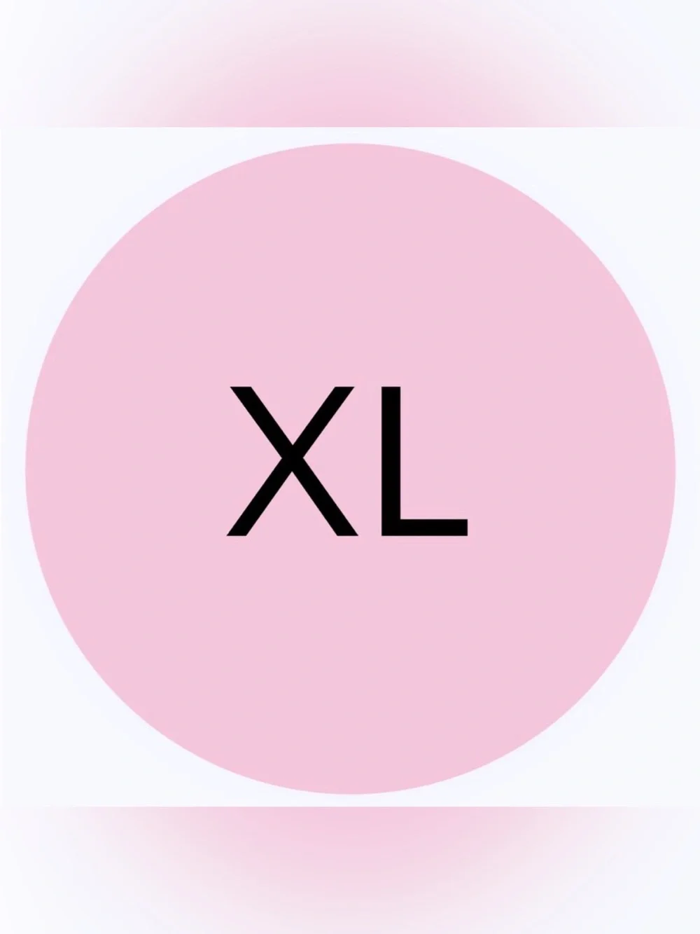50 STICKERS - 2” ROUND - SIZE CLOTHING LABELS - EXTRA LARGE “XL” - PINK